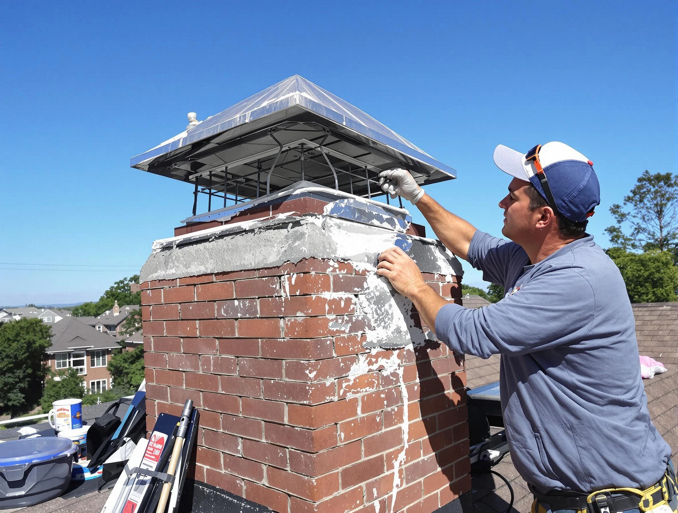 Chimney Crown Services service in Wellesley, MA
